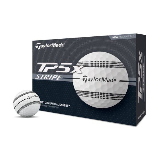 TaylorMade TP5x Stripe Golfbälle weiß