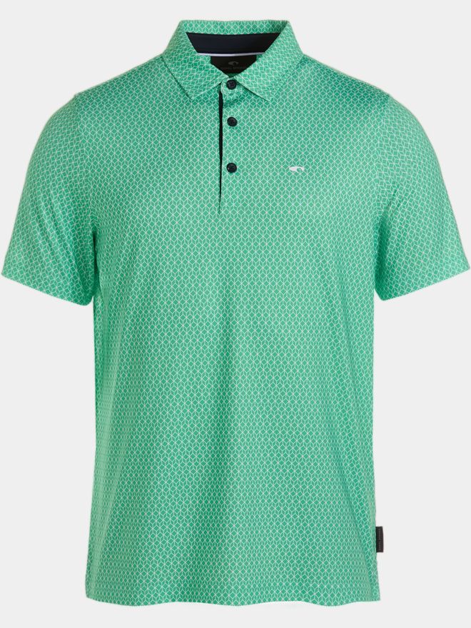 Daniel Springs Minimal Druck Funktions Halbarm Polo grün