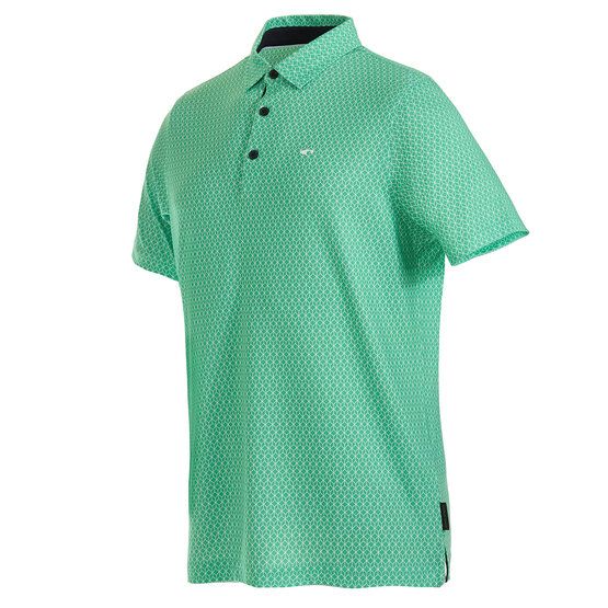 Daniel Springs  Minimal print functional half-sleeved polo green