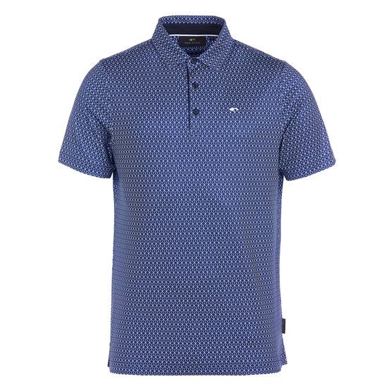 Daniel Springs  Minimal print functional half-sleeved polo dark blue