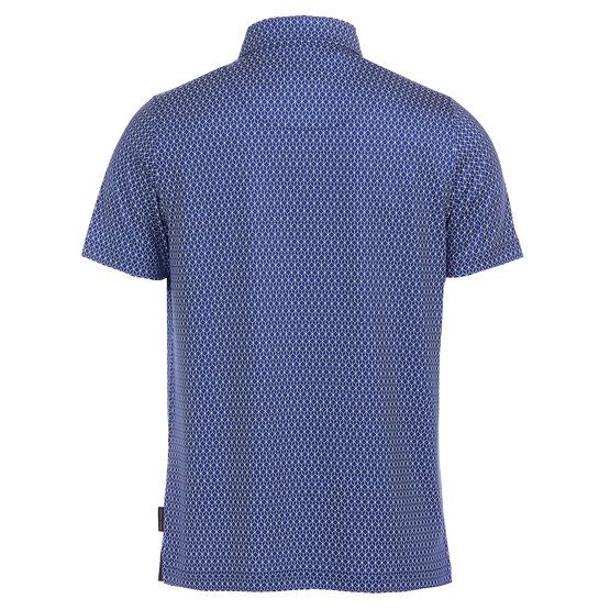 Daniel Springs  Minimal print functional half-sleeved polo dark blue