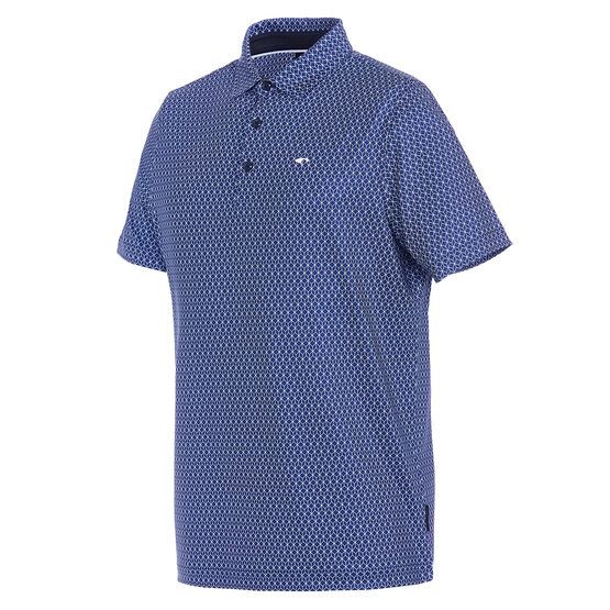 Daniel Springs  Minimal print functional half-sleeved polo dark blue