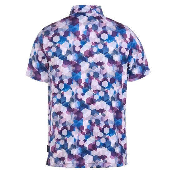 Daniel Springs  Honeycomb print functional half-sleeved polo purple