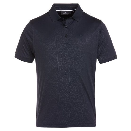 Daniel Springs  Superlight Embossed Half Sleeve Polo black