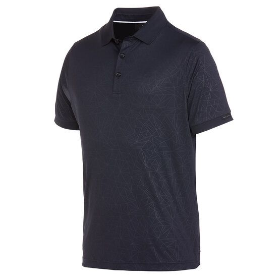 Daniel Springs  Superlight Embossed Half Sleeve Polo black