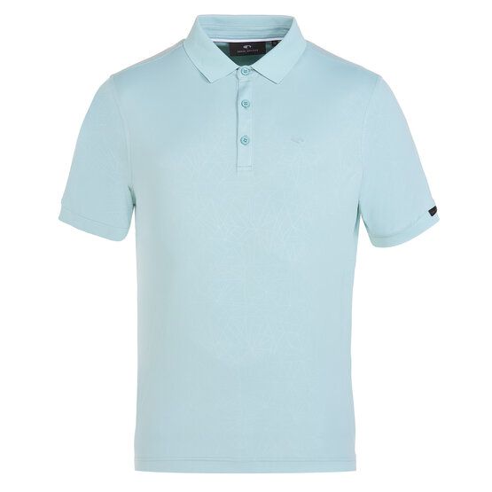 Daniel Springs  Superlight Embossed Half Sleeve Polo light blue