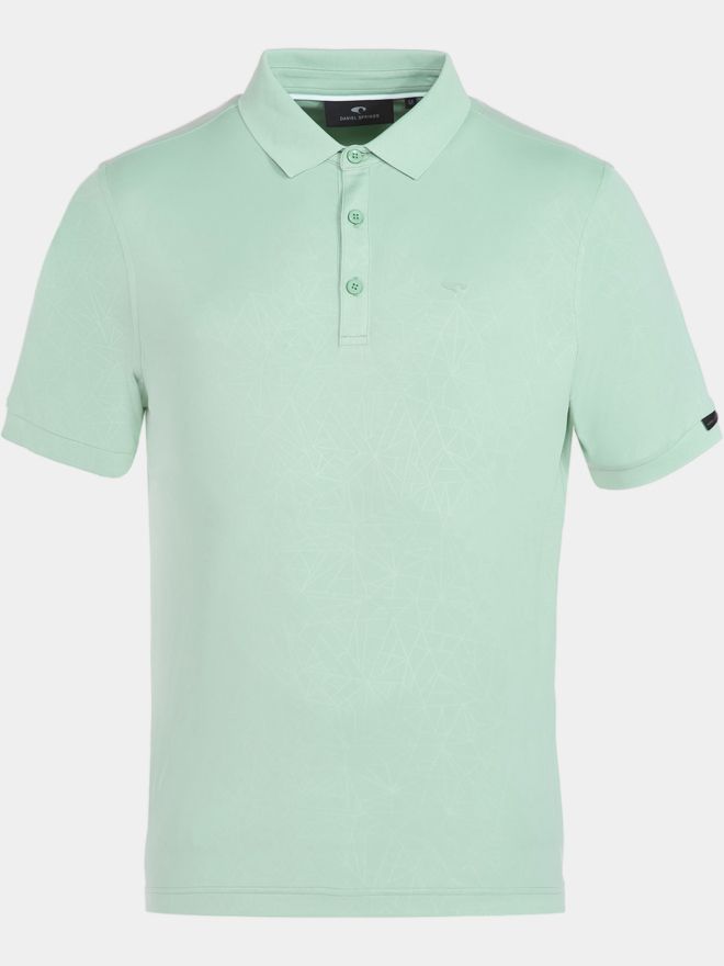 Daniel Springs Superlight Embossed Halbarm Polo hellgrün