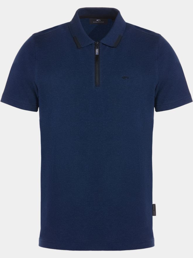 Daniel Springs Melange Halbarm Polo navy