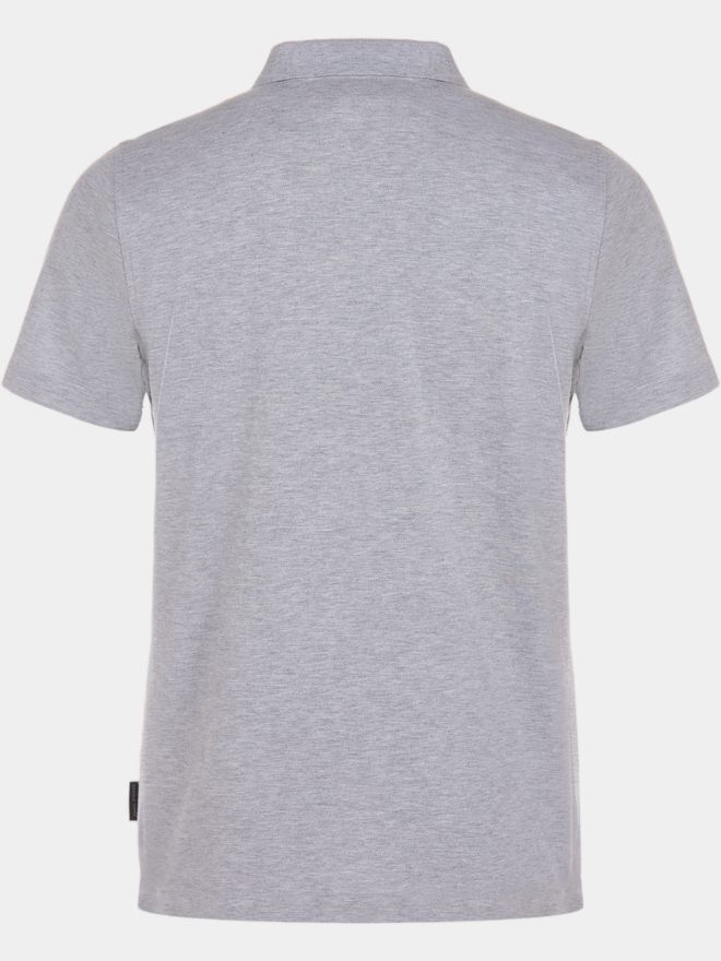 Daniel Springs Melange Halbarm Polo grau melange