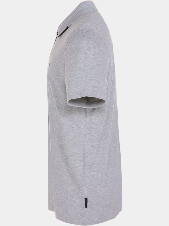 Daniel Springs Melange Halbarm Polo grau melange