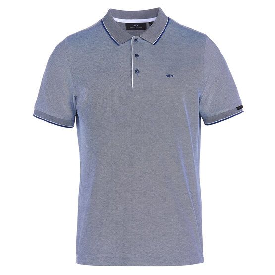 Daniel Springs  2-tone pique half-sleeve polo dark blue