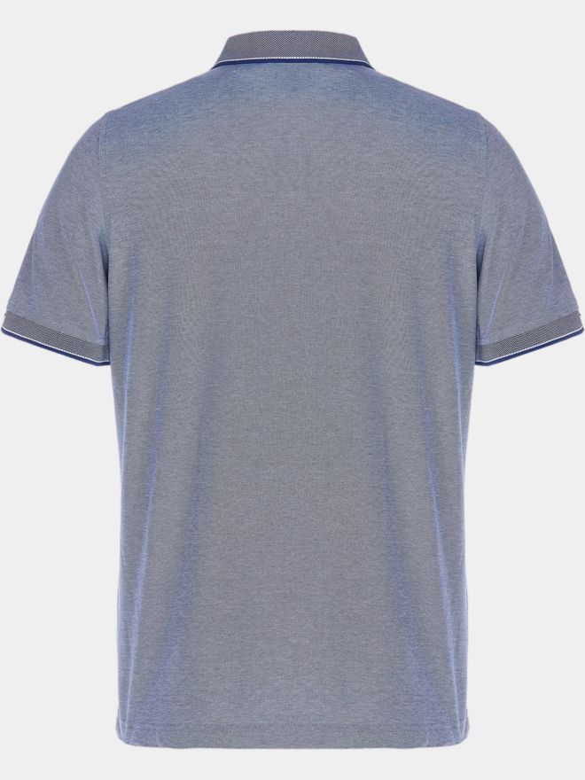 Daniel Springs 2-Tone Pique Halbarm Polo dunkelblau