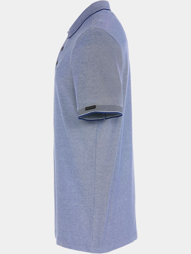 Daniel Springs 2-Tone Pique Halbarm Polo dunkelblau