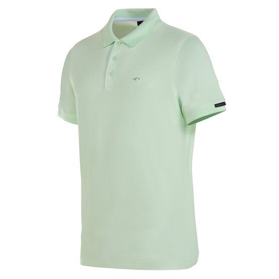 Daniel Springs  2-tone pique half-sleeve polo light green