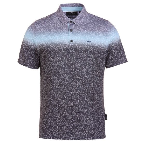 Daniel Springs  Gradient print functional half-sleeve polo gray