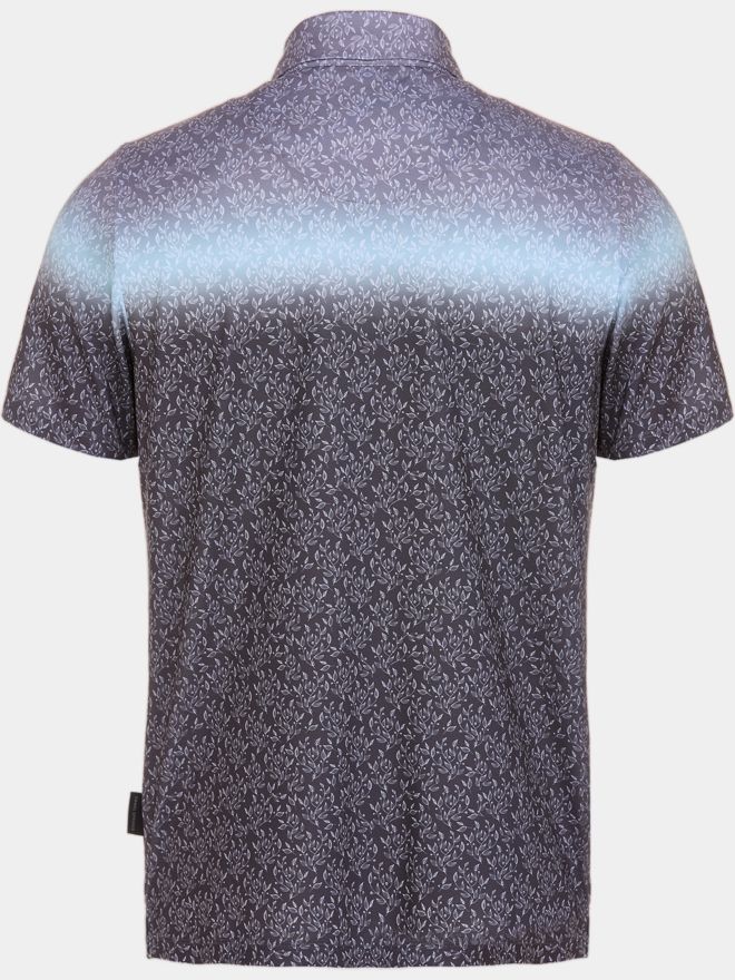 Daniel Springs Gradient Druck Funktions Halbarm Polo grau