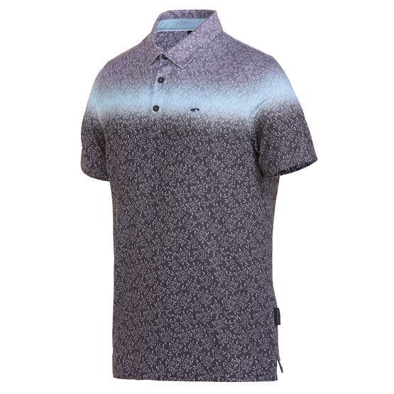 Daniel Springs  Gradient print functional half-sleeve polo gray