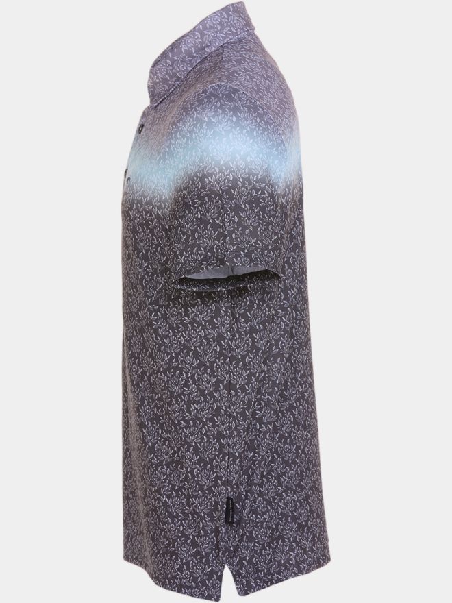 Daniel Springs Gradient Druck Funktions Halbarm Polo grau