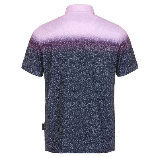 Daniel Springs  Gradient print functional half-sleeve polo berry