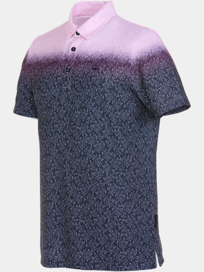 Daniel Springs Gradient Druck Funktions Halbarm Polo beere