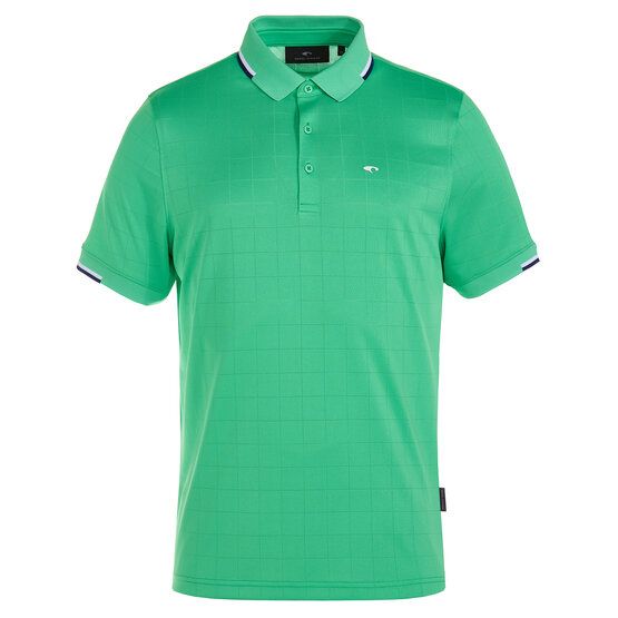 Daniel Springs  Jaquard structure half-sleeved polo green