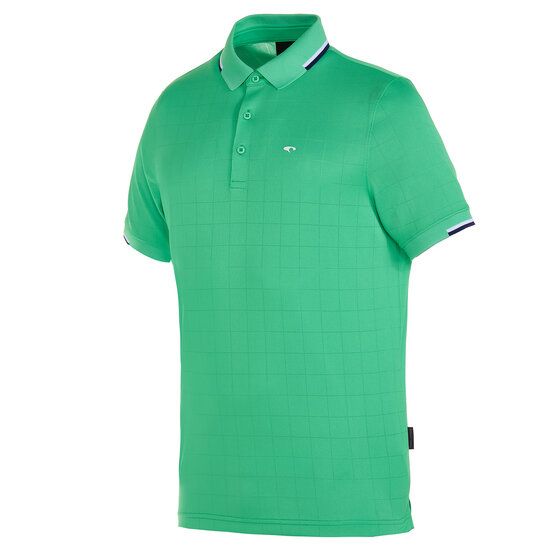 Daniel Springs  Jaquard structure half-sleeved polo green