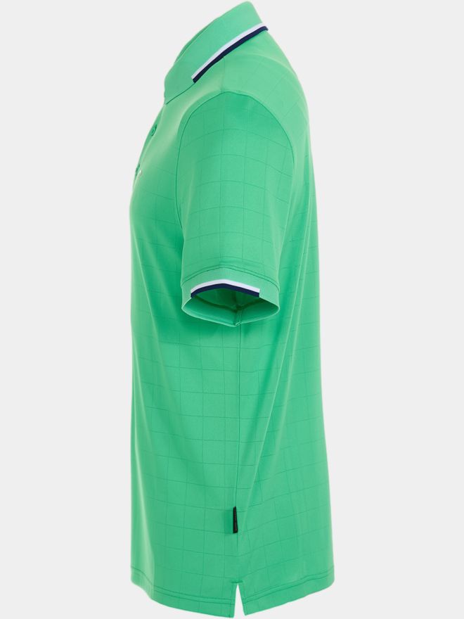 Daniel Springs Jaquard-Struktur Halbarm Polo grün