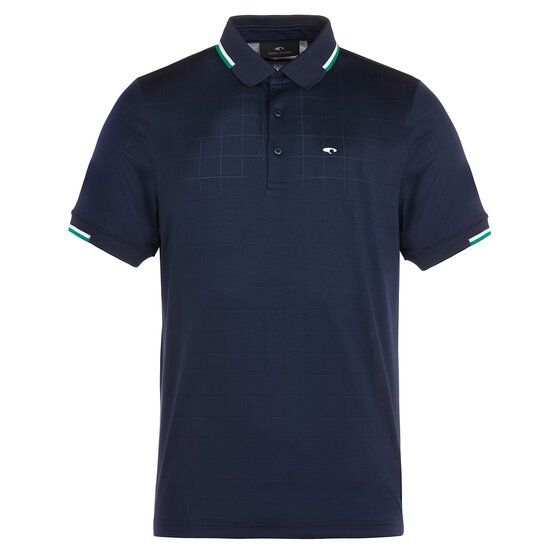 Daniel Springs  Jaquard structure half-sleeved polo navy