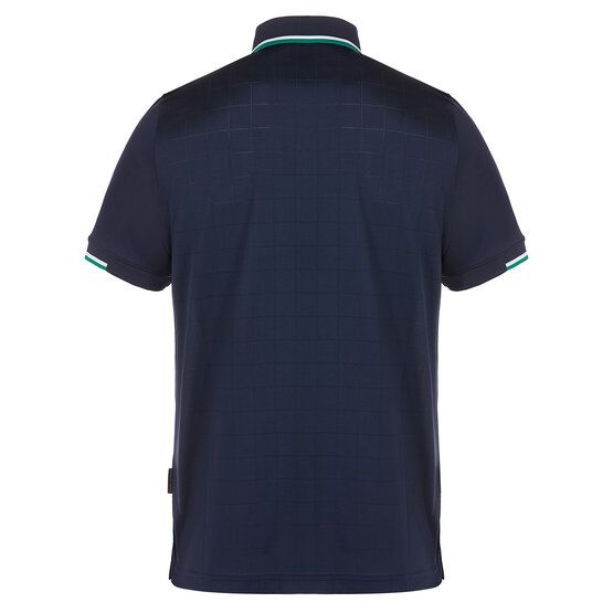 Daniel Springs  Jaquard structure half-sleeved polo navy