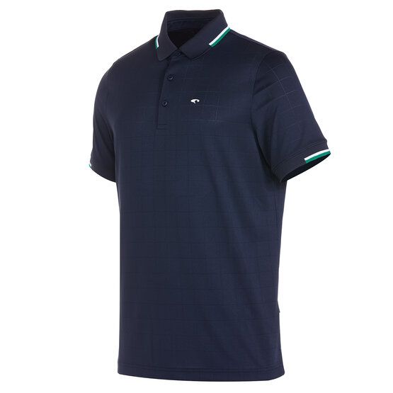 Daniel Springs  Jaquard structure half-sleeved polo navy