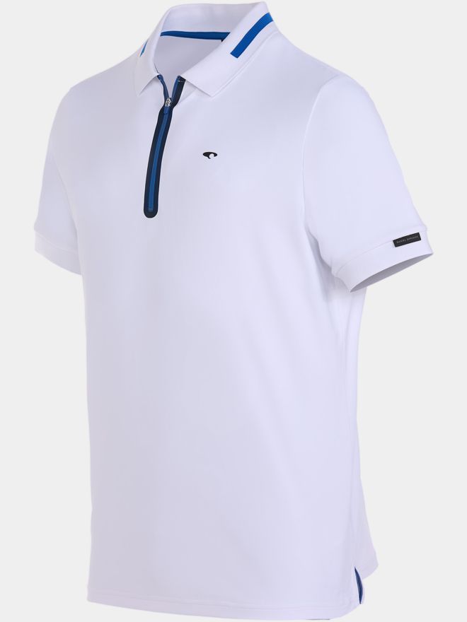 Daniel Springs Funktions Pique Halbarm Polo weiß