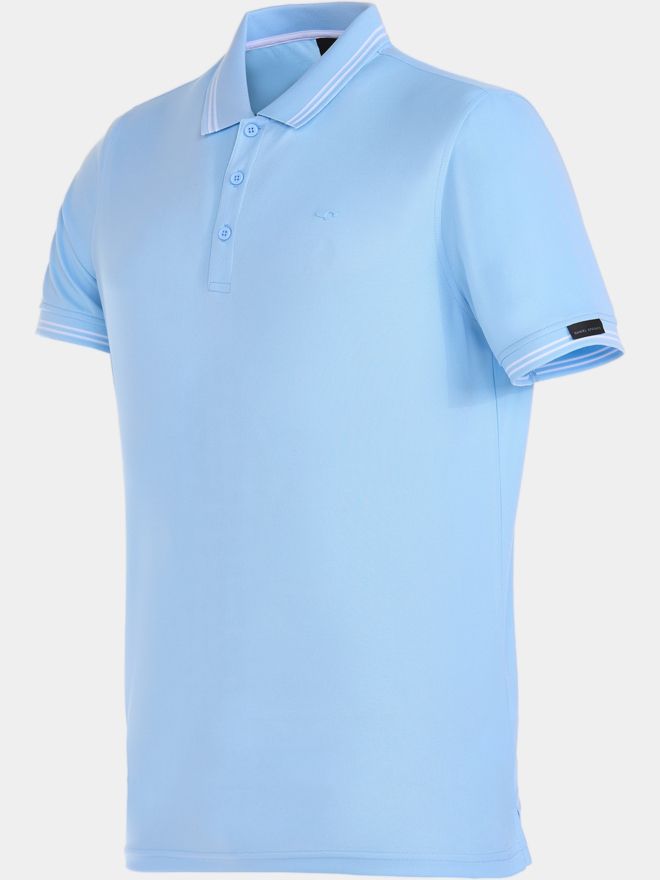 Daniel Springs Anti Odor Funktions Halbarm Polo hellblau