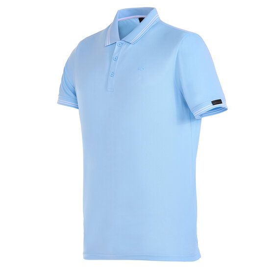 Daniel Springs  Anti Odor Functional Half Sleeve Polo light blue