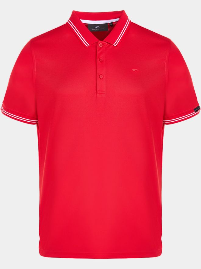 Daniel Springs Anti Odor Funktions Halbarm Polo rot