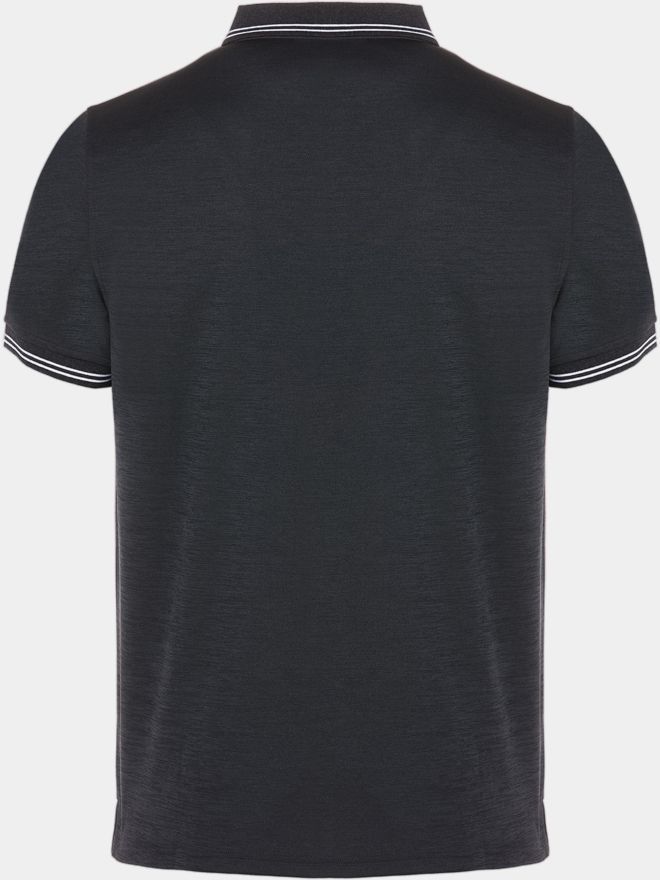 Daniel Springs Anti Odor Funktions Halbarm Polo dunkelgrau melange