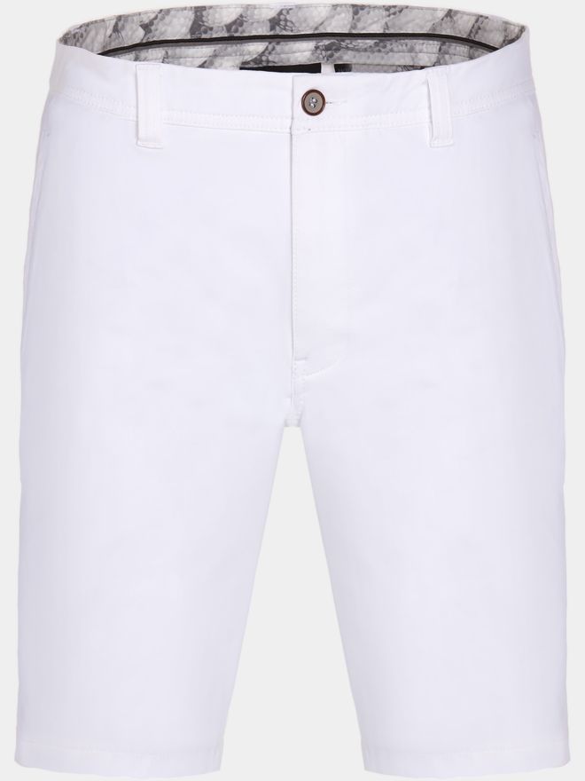 Daniel Springs REMO Nylon-Stretch Bermuda Hose weiß