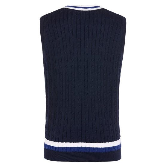 Daniel Springs  Retro cable knit pullover navy