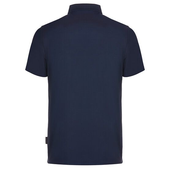 Daniel Springs  Nylon pique half-sleeve polo navy