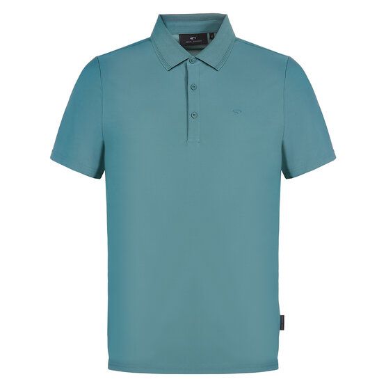 Daniel Springs  Nylon pique half-sleeve polo petrol