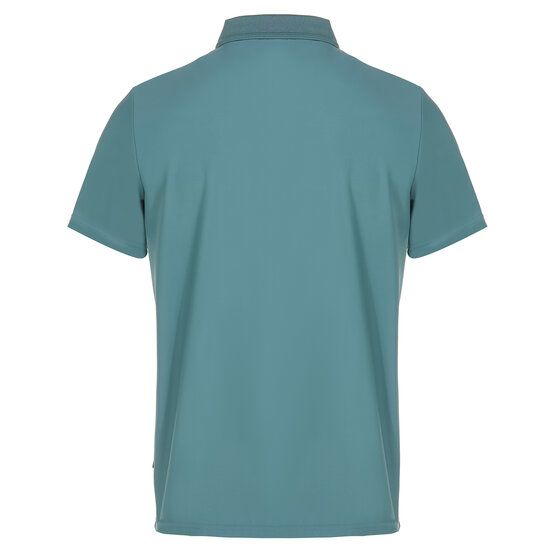 Daniel Springs  Nylon pique half-sleeve polo petrol