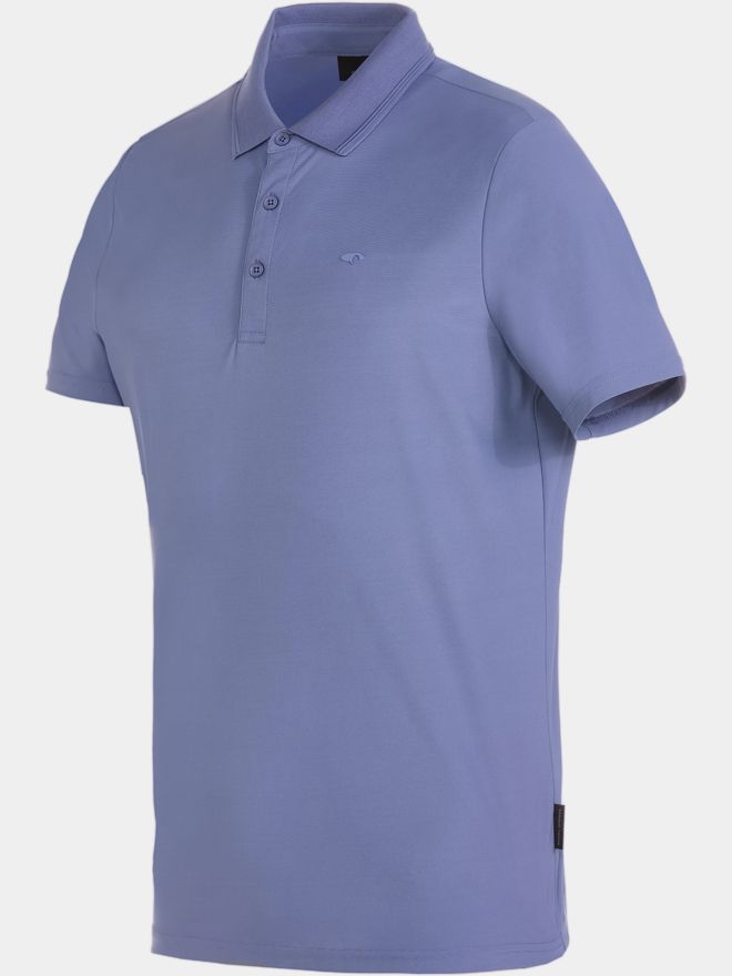 Daniel Springs Nylon Pique Halbarm Polo grau