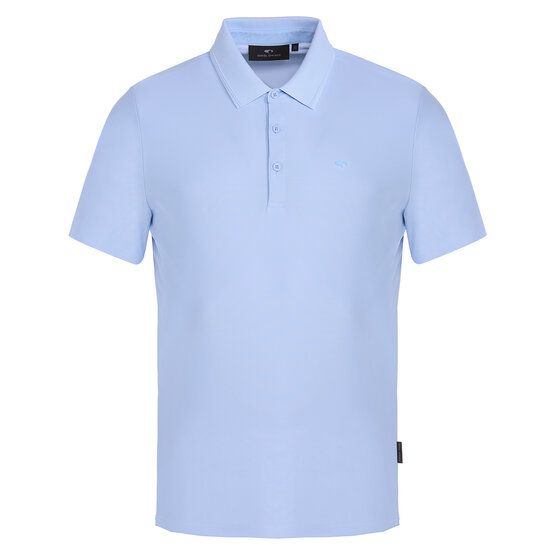 Daniel Springs  Nylon pique half-sleeve polo light blue