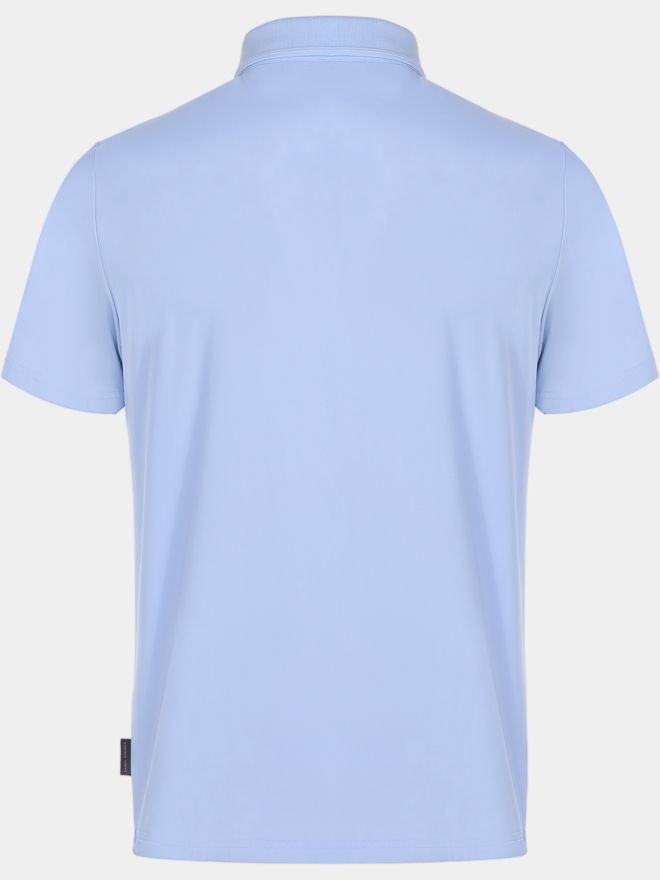 Daniel Springs Nylon Pique Halbarm Polo hellblau