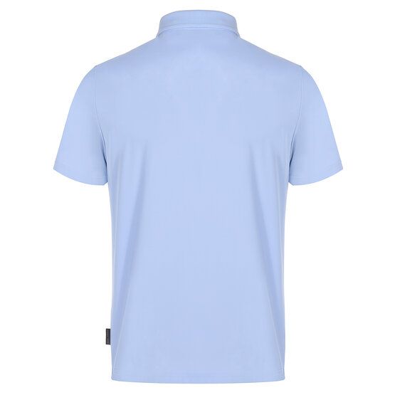 Daniel Springs  Nylon pique half-sleeve polo light blue