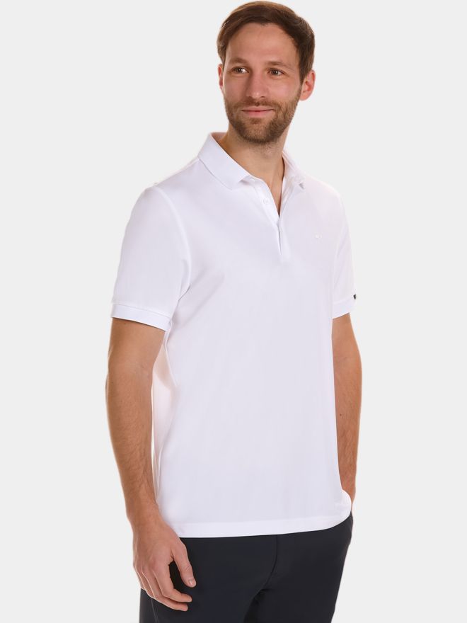 Daniel Springs Funktions Halbarm Polo weiß