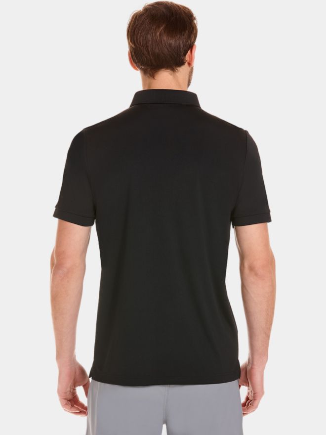 Daniel Springs Funktions Halbarm Polo schwarz