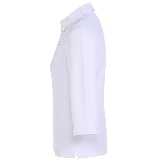 Valiente  Jaquard structure 3/4 sleeve polo white