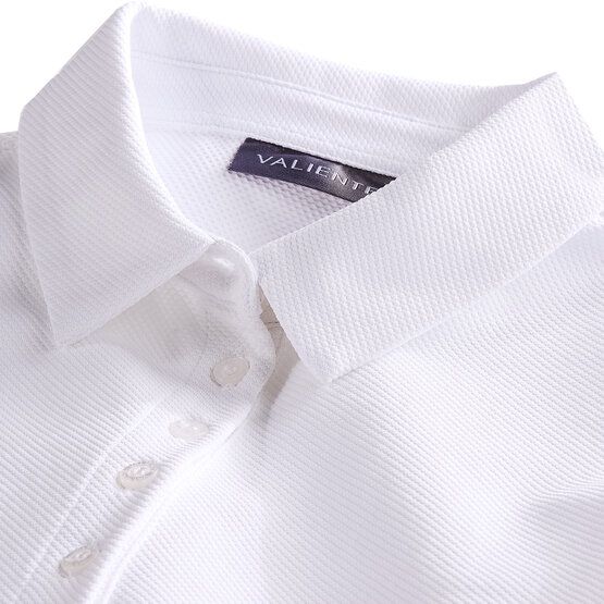 Valiente  Jaquard structure 3/4 sleeve polo white