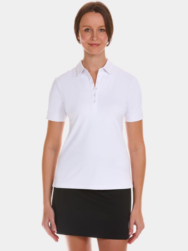 Valiente Funkční polokošile pique s polovičním rukávem bílá