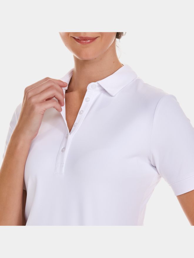 Valiente Funkční polokošile pique s polovičním rukávem bílá